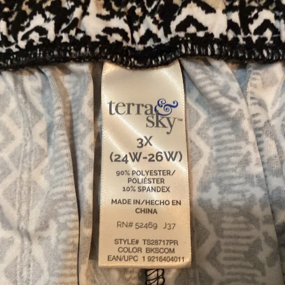 Terra & Sky Patterned Shorts 3X - Picture 5 of 6